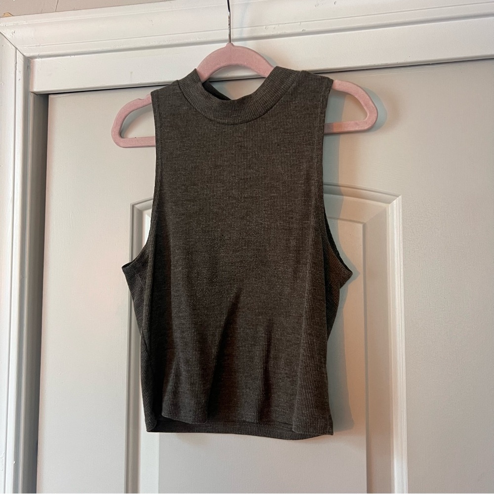 Soprano Dark Gray Sleeveless Tank Top